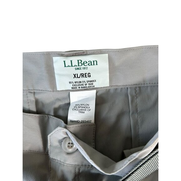 NEW LL Bean Tropicwear Pants Gray Womens XL Zip Leg Convertible Pants to Shorts - Picture 2 of 16